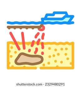 oil and gas exploration petroleum engineer color icon vector. oil and gas exploration petroleum engineer sign. isolated symbol illustration