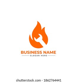  logotipo de gas de petróleo y calefacción