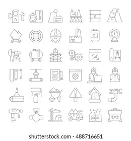 Oil And Gas Icons, Outline Icons