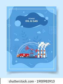 Konzept der Öl- und Gasindustrie für Banner, Flyer, Bücher, Zeitschrift