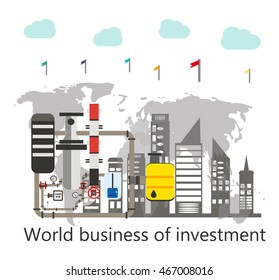 Oil, gas, industry, construction, world international investment