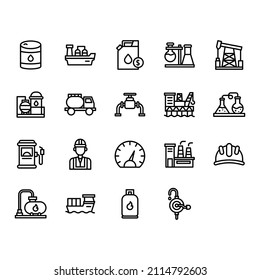 Symbol für die Öl- und Gasindustrie, Vektorgrafik
