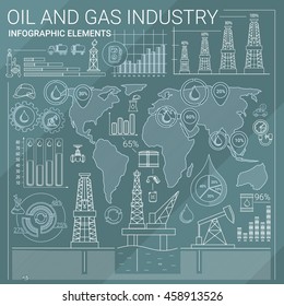 Oil and Gas Industry Infographic Elements