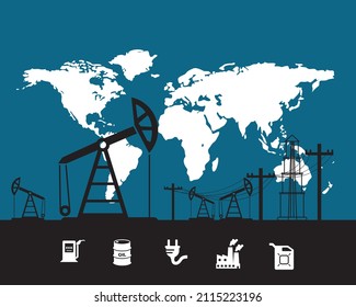 Oil and gas industry vector