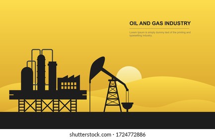 Oil and Gas Industry vector illustration