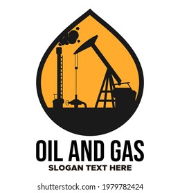 oil and gas industy logo design vector