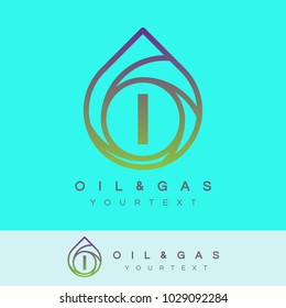 oil and gas initial Letter I Logo design