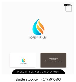 oil and gas logo design with colorful   logo vector, template design vector