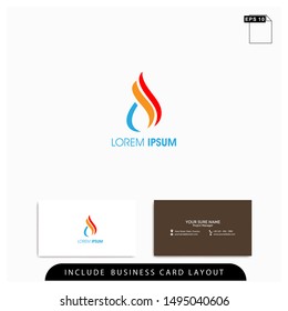 oil and gas logo design with colorful   logo vector, template design vector