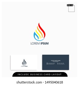 oil and gas logo design with colorful   logo vector, template design vector