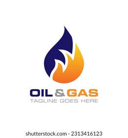 Oil And Gas Logo Design Illustration Vector Template