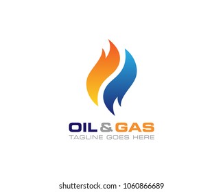 Oil And Gas Logo Design Vector Template
