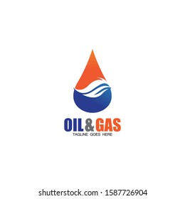 Oil and Gas logo design vector icon template