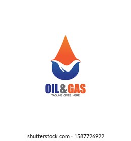 Oil and Gas logo design vector icon template