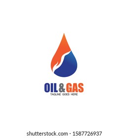 Oil and Gas logo design vector icon template
