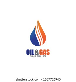 Oil and Gas logo design vector icon template