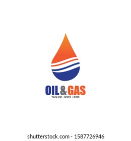 Oil and Gas logo design vector icon template