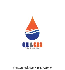 Oil and Gas logo design vector icon template