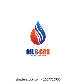 Oil and Gas logo design vector icon template