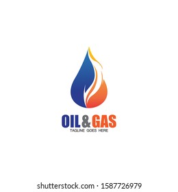 Oil and Gas logo design vector icon template