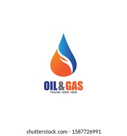 Oil and Gas logo design vector icon template