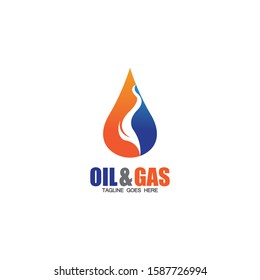 Oil and Gas logo design vector icon template