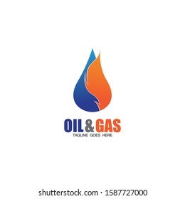 Oil and Gas logo design vector icon template