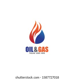 Oil and Gas logo design vector icon template