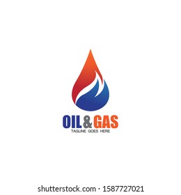 Oil and Gas logo design vector icon template