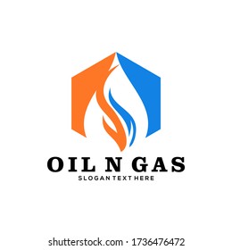 oil and gas logo design vector