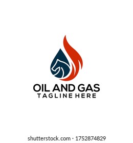 Oil and Gas Logo Design Vector Template