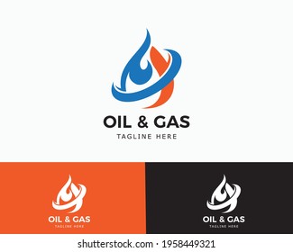 Oil And Gas Logo Design Vector Template