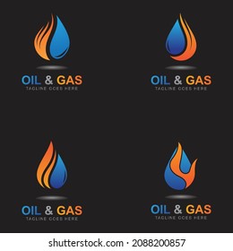 Plantilla De Vector De Diseño De Logotipos De Petróleo Y Gas