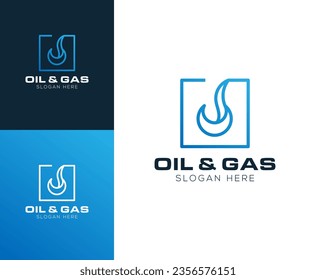 Oil and Gas logo design vector illustration inspiration