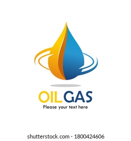 Oil gas logo template illustration. This design use flame symbol. Suitable for industrial, factory, technology, energy etc