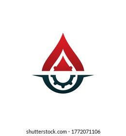 Oil and gas logo vector icon illustration