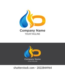 Oil And Gas with O latter logo Logo Design Vector Template, EPS 10