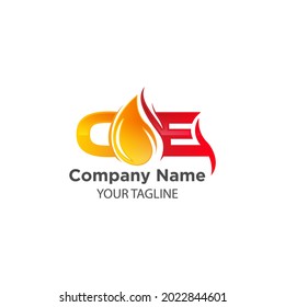 Oil And Gas with OE latter logo Logo Design Vector Template, EPS 10