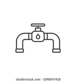 Oil, gas pipeline line icon.