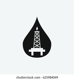 Oil Gas Platform Icon Vector