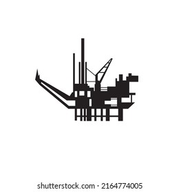 Oil and gas platform icon for your design.