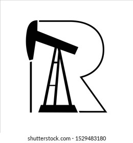 oil and gas pumps as initials "R"