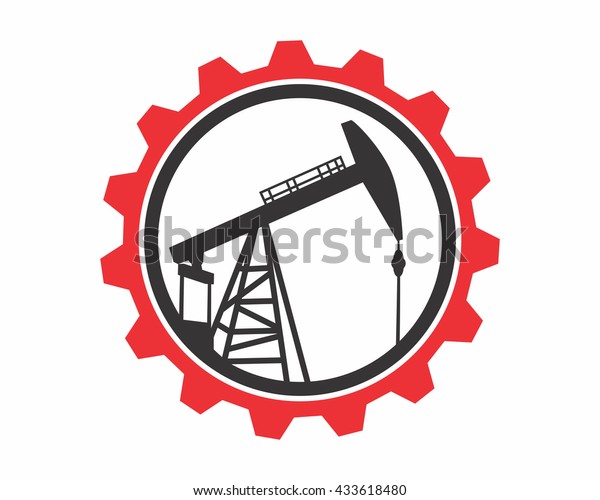 Oil Gas Refinery Logo Gas Fuel Stock Vector Royalty Free 433618480