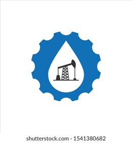 oil gas refinery logo vector gas fuel benzine gasoline industrial factory image vector