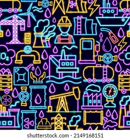 Patrón de gas de petróleo sin foco. Ilustración vectorial de la promoción industrial.