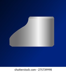 Oil and gas supply system elements vector, eccentric reducer fitting