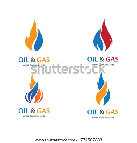 Oil and gas vector icon illustration