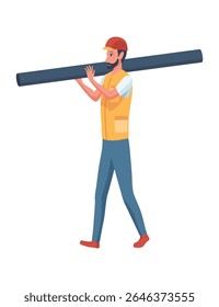 Trabalhador de gás de petróleo. Indústria petrolífera, engenheiros em roupas de trabalho. Extração de petróleo e produção de refinarias. Ilustração de desenho animado vetorial