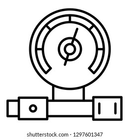 Oil gauge icon. Outline oil gauge vector icon for web design isolated on white background
