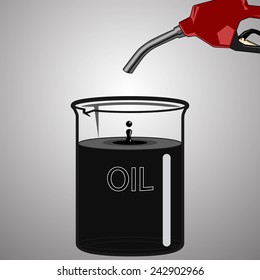 Oil in the glass